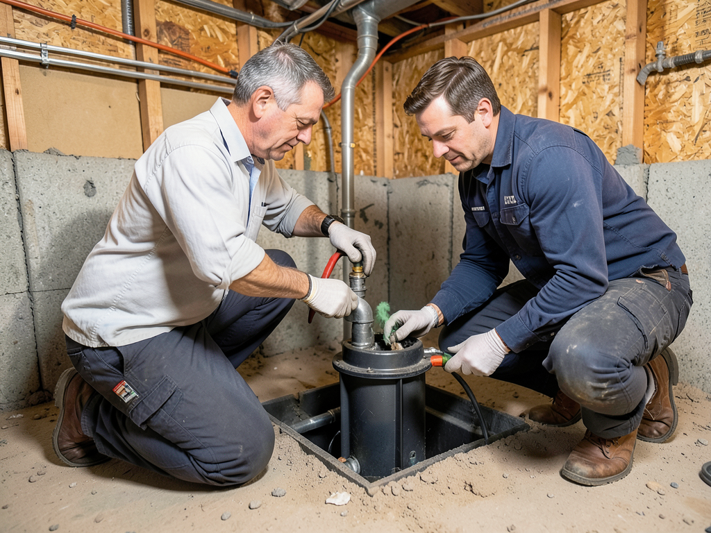 Sump pump installation in murray ut to prevent bas